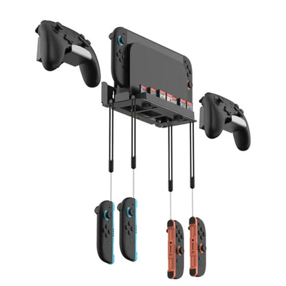DOBE TNS-31113 Wall Mount Bracket for Nintendo Switch 2 / Switch / OLED Game Controller Hanger with Game Card Storage DOBE