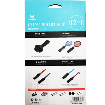 Lucky Fox 12 in 1 Sports Kit for Nintendo Switch 2 - Blue/Red LUCKY FOX