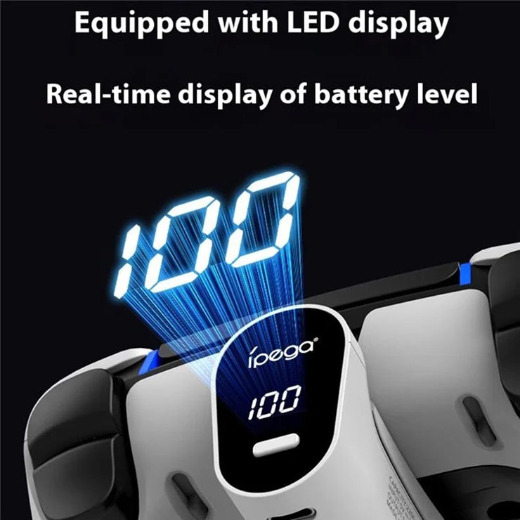 IPEGA 2000mAh External Battery Pack with LED Display For PS5 Controllers - PG-P5042 IPEGA