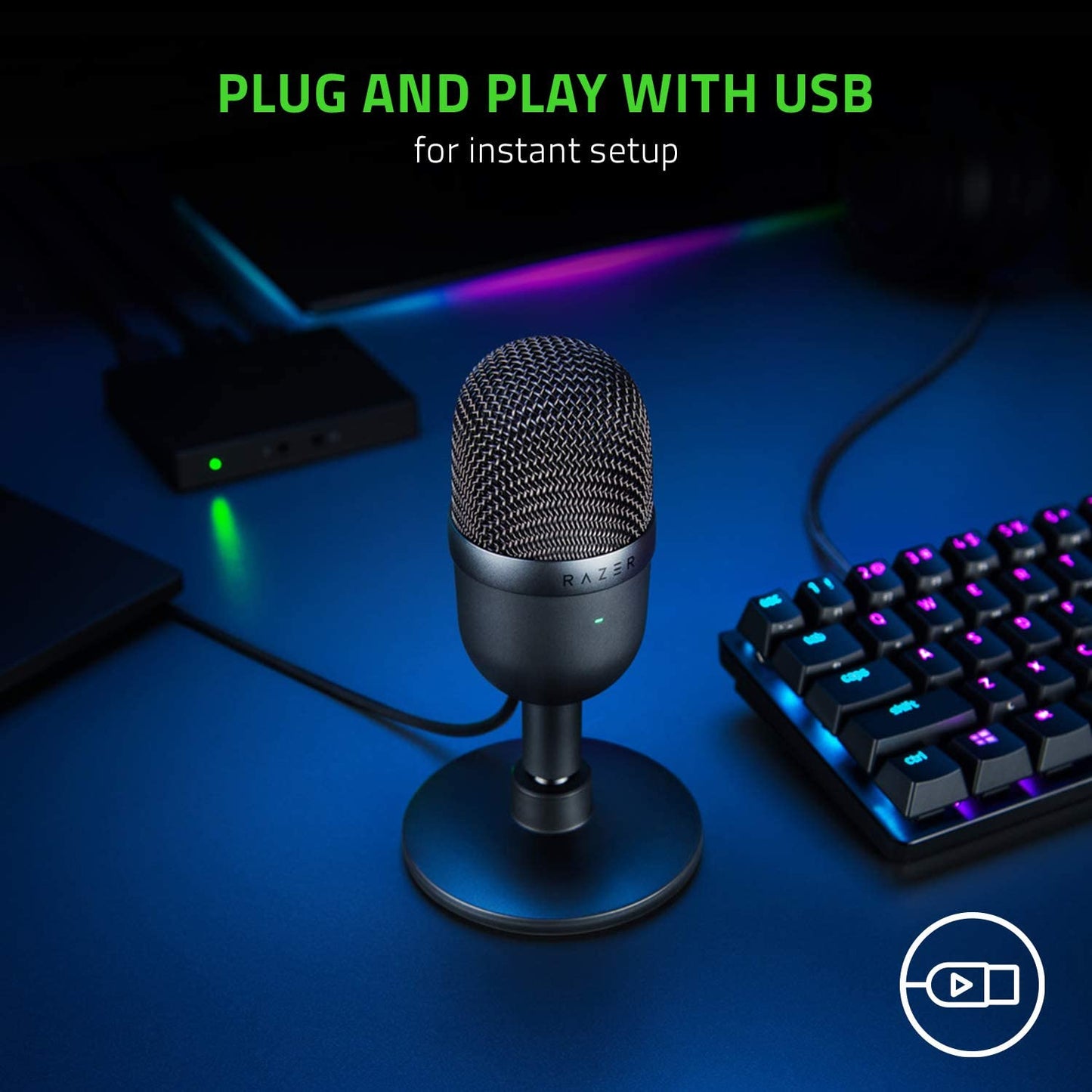 Razer Seiren Mini USB Streaming, Gaming Microphone - Black