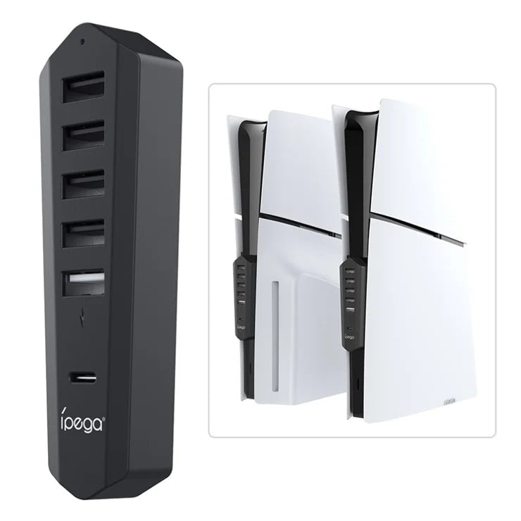 Ipega High Speed 6 Port USB Expansion Hub For PS5 Slim & PS5 Pro IPEGA