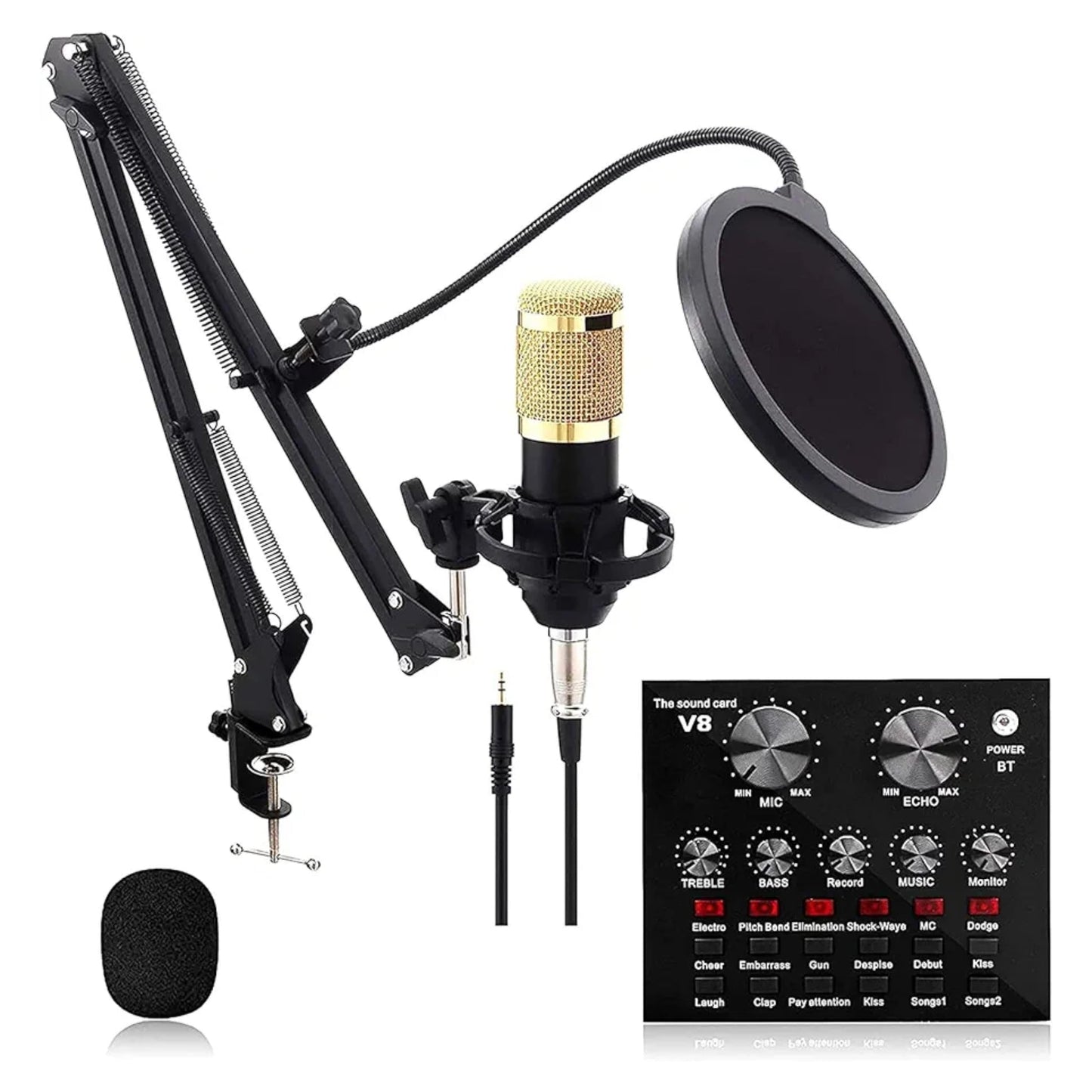 Tiktok live BM800 Microphone Kit with V8 Sound Card Mobile Live Streaming