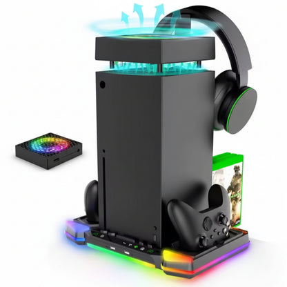 Ipega Xbox Series X Multi-function RGB Stand with Charging Dock, RGB Cooling Fan; Game Storage & Headphone Stand - PG-XBX023S IPEGA