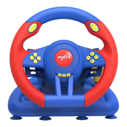 PXN V3 Pro 180 Degree Steering Wheel with Pedals, Vibration Feedback fot for PC, PS3, PS4, Xbox One & Series XS, Nintedno Switch - Red/Blue PXN