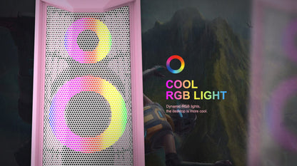 Havit SK202 2.0 RGB Gaming Speakers - Pink