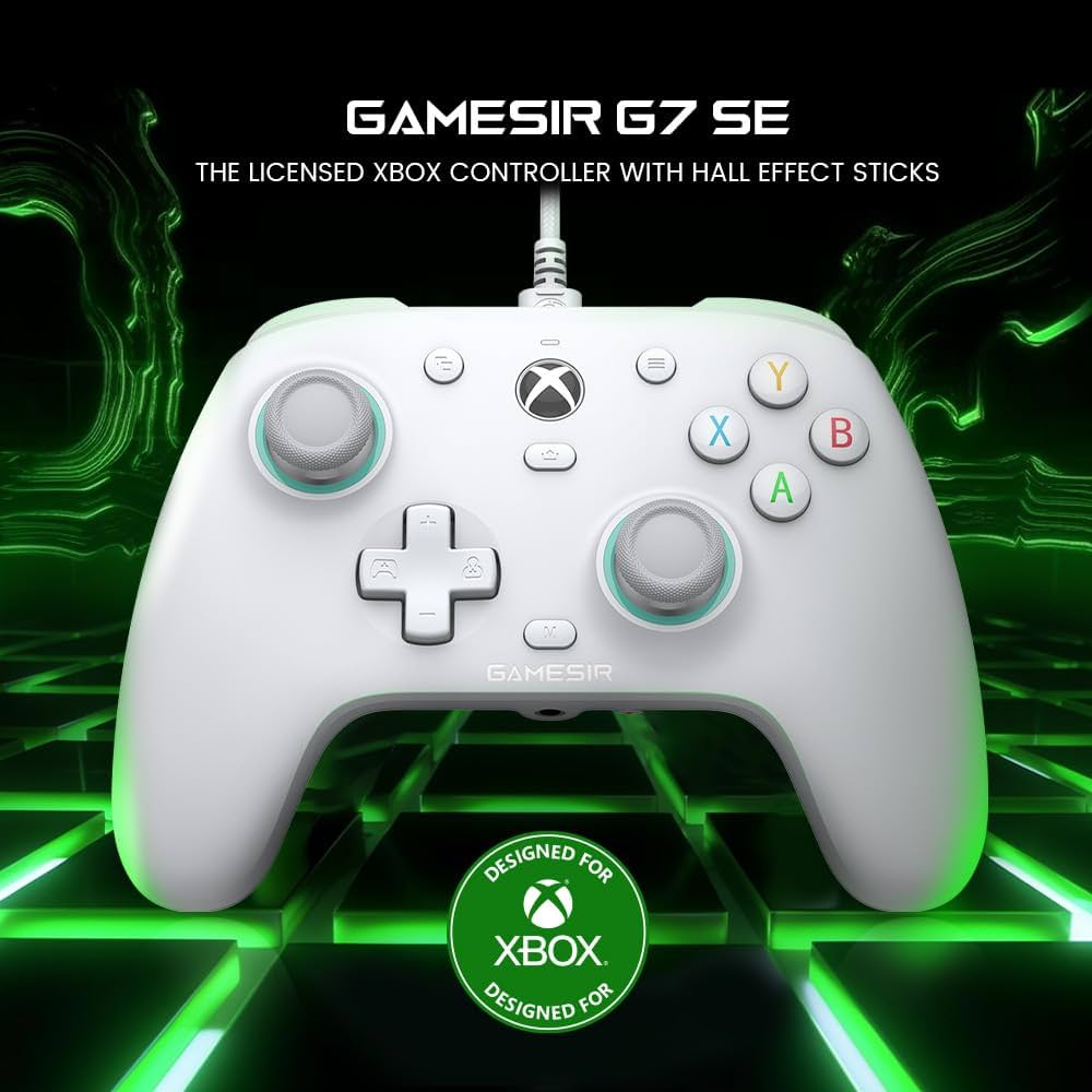 GameSir G7 SE Wired Controller for Xbox Series X|S, Xbox One & Windows 10/11, Plug and Play Gaming Gamepad with Hall Effect Joysticks/Hall Trigger, 3.5mm Audio Jack GAMESIR