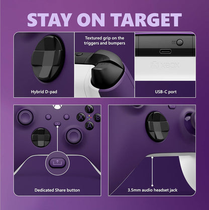 Xbox Wireless Controller - Astral Purple for Xbox Series X|S, Xbox One, and Windows Devices