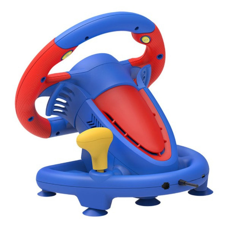 PXN V3 Pro 180 Degree Steering Wheel with Pedals, Vibration Feedback fot for PC, PS3, PS4, Xbox One & Series XS, Nintedno Switch - Red/Blue PXN