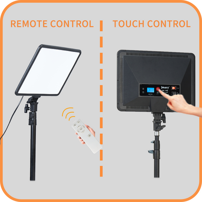JMARY FM-17RS 17-inch Touch Control Dimmable LED Panel Light with MT-75 Tripod
