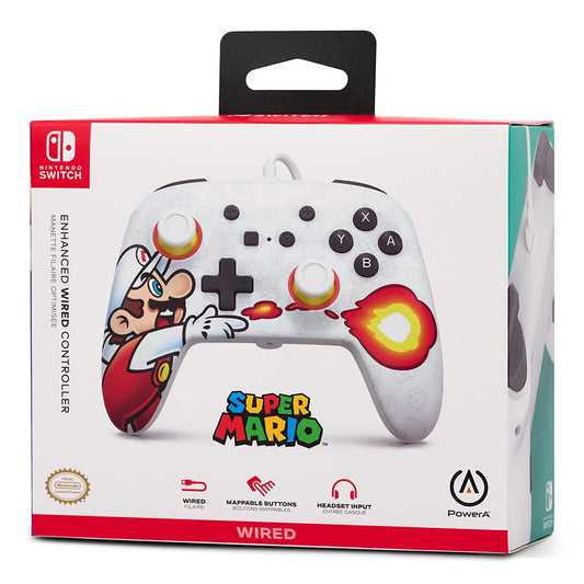 PowerA Enhanced Wired Controller for Nintendo Switch - Fireball Mario POWERA