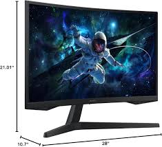 SAMSUNG Odyssey G5 G55C 32” inch 2K QHD 1000R Curved 1ms HDR10 165Hz Gaming Monitor