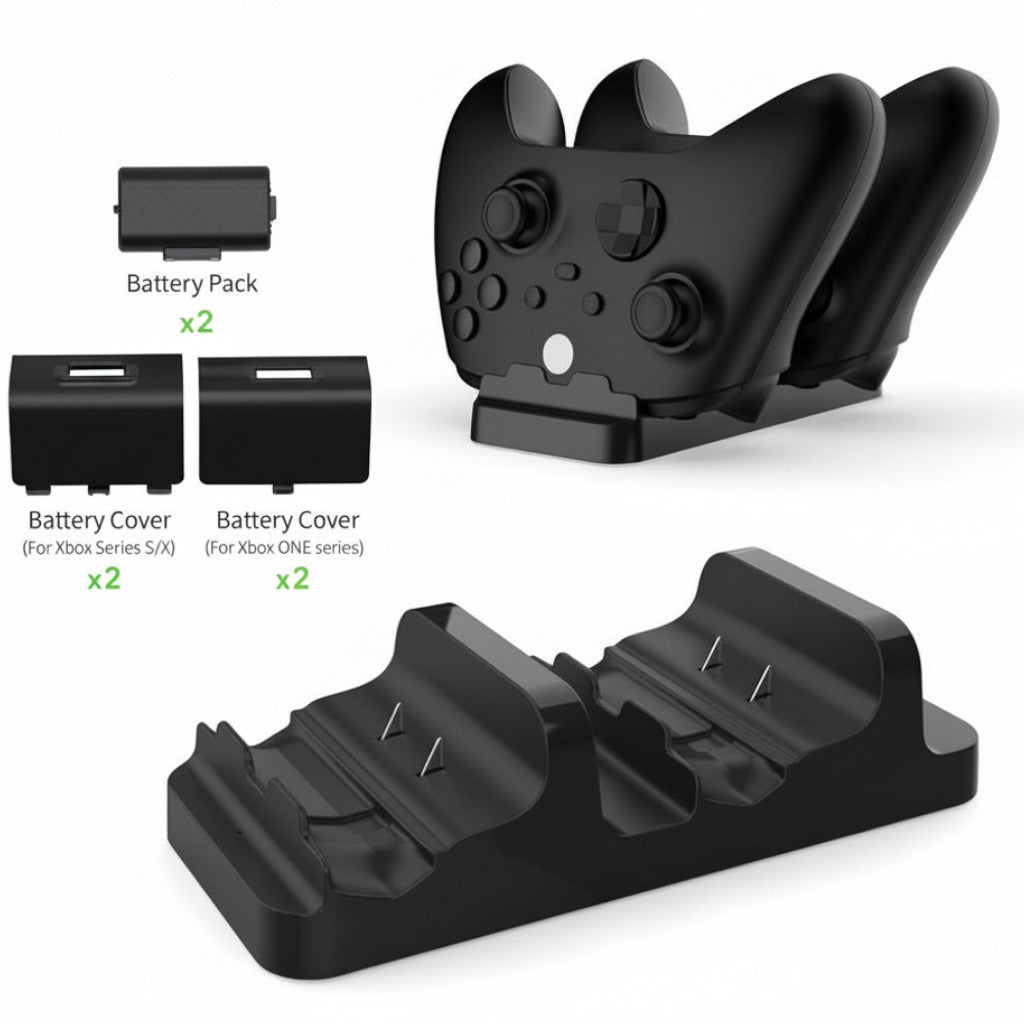 Dobe Dual Charging Station with Two Rechargable Batteries for Xbox Series X|S and Xbox One Controllers CRONUS ZEN