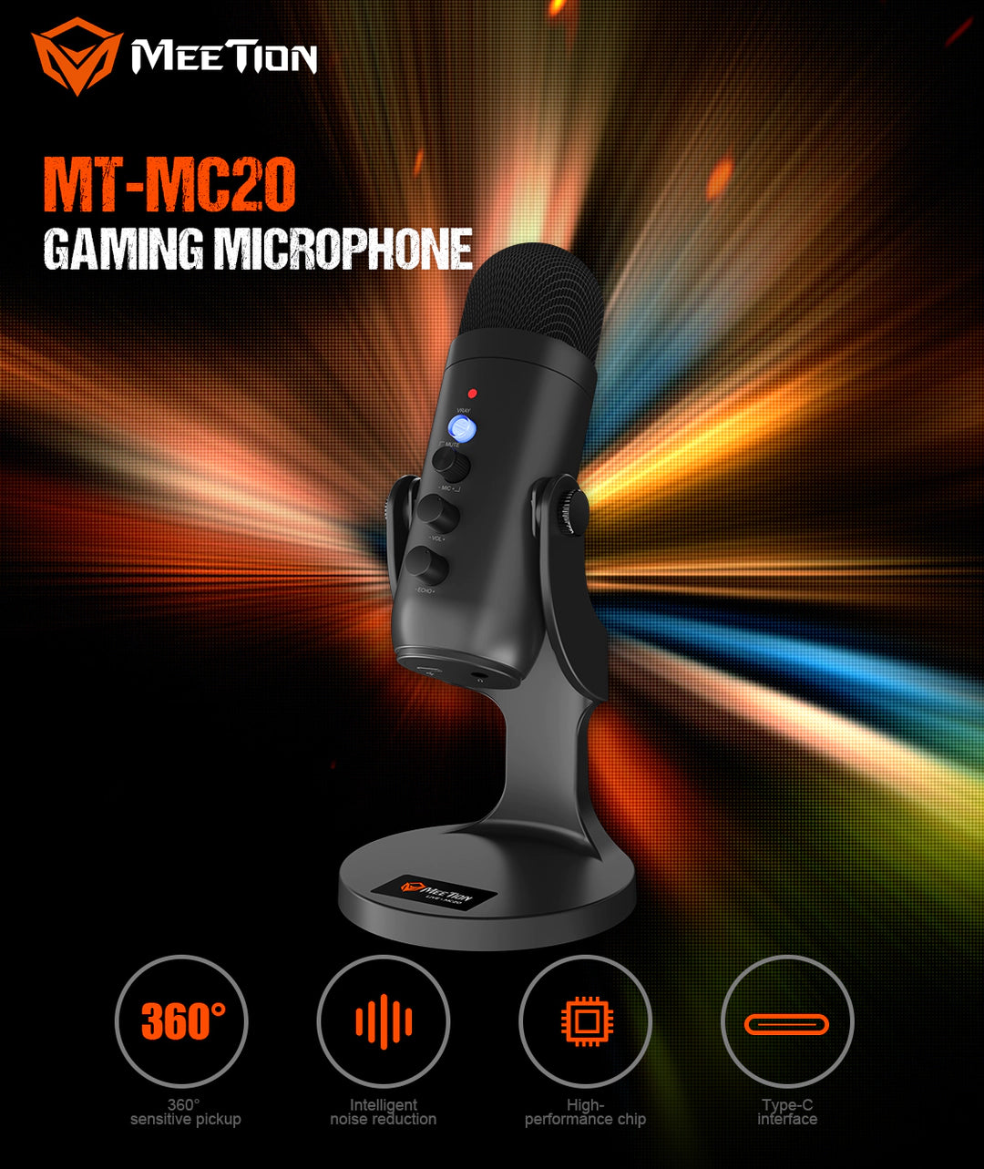 Meetion MC20 Professional Wired Conference Gaming Microphone