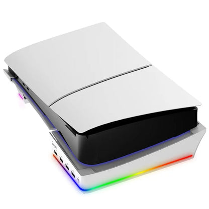 IPEGA RGB Horizontal Stand with 4 USB Ports for PS5 Slim & PS5 Pro - PG-P5S021 IPEGA