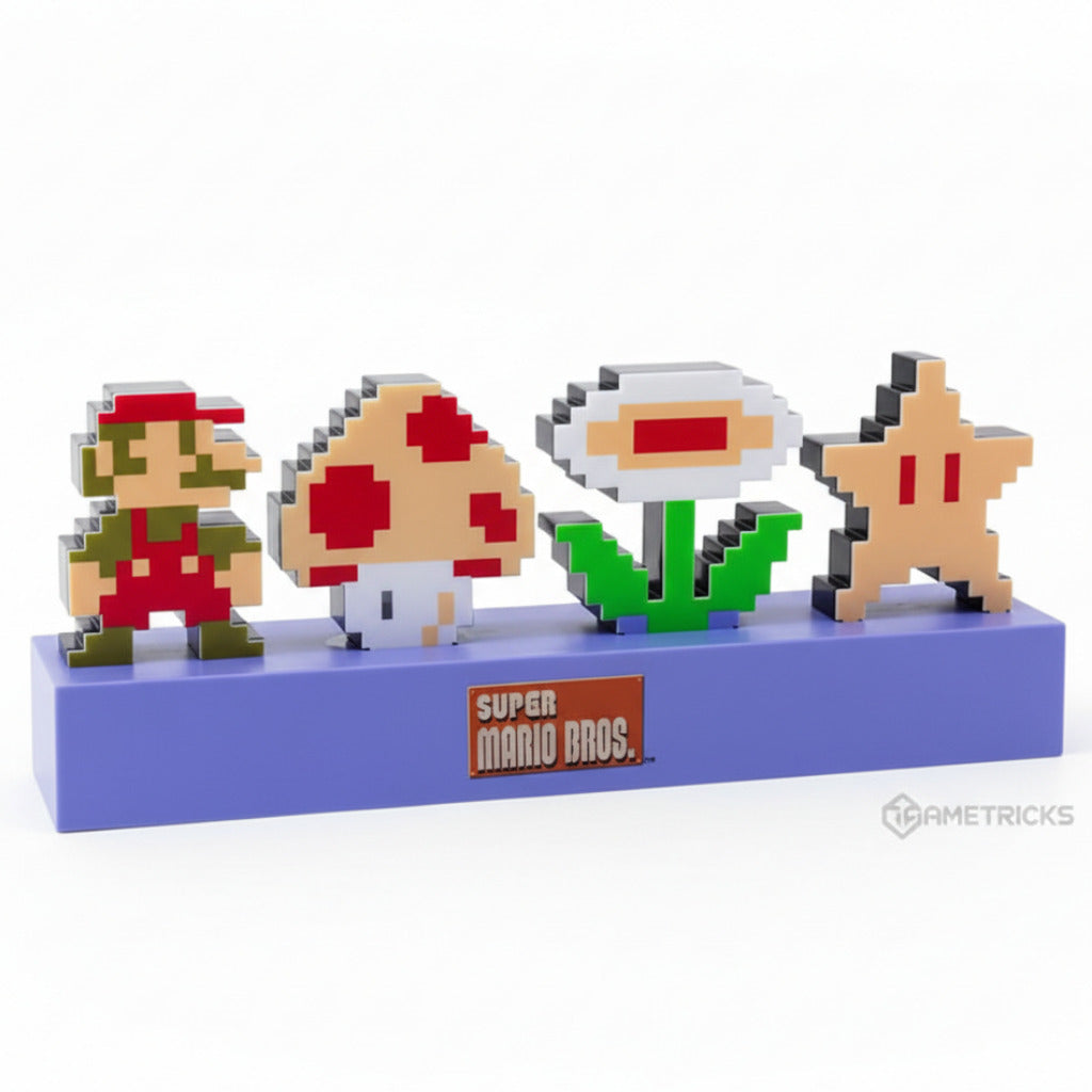Super Mario Bros Icons Light, Decorative Light Up Figure IPLAY