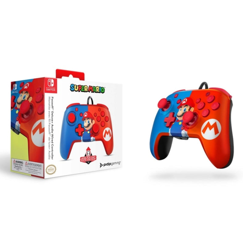 PDP Nintendo Switch Faceoff Deluxe+ Audio Wired Controller - Power Pose Mario PDP
