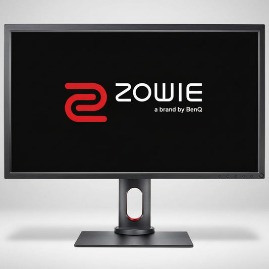 Zowie monitor with BenQ branding on a black background
