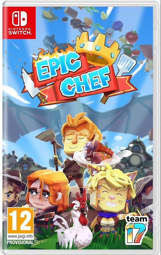 Epic Chef game cover for Nintendo Switch with characters and branding.