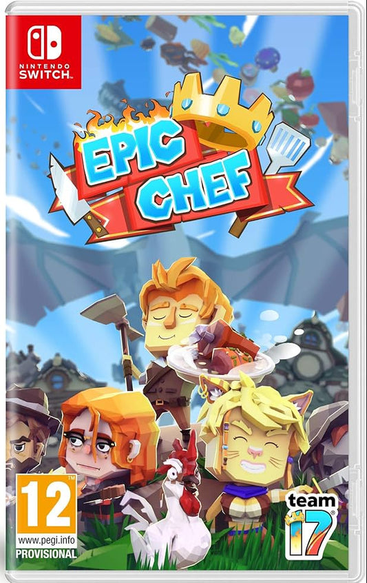 Epic Chef game cover for Nintendo Switch with characters and branding.