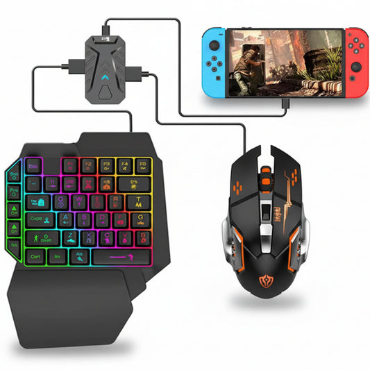 MIX master Convertor Set RGB Gaming Keyboard & Mouse Combo Pack for PS3 / PS4 / PS5 / Xbox One / Xbox Series S|X / Nintendo Switch MIXMASTER