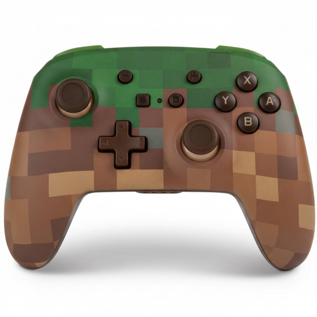 PowerA Enhanced Wireless Controller for Nintendo Switch - Minecraft Grass Block POWERA