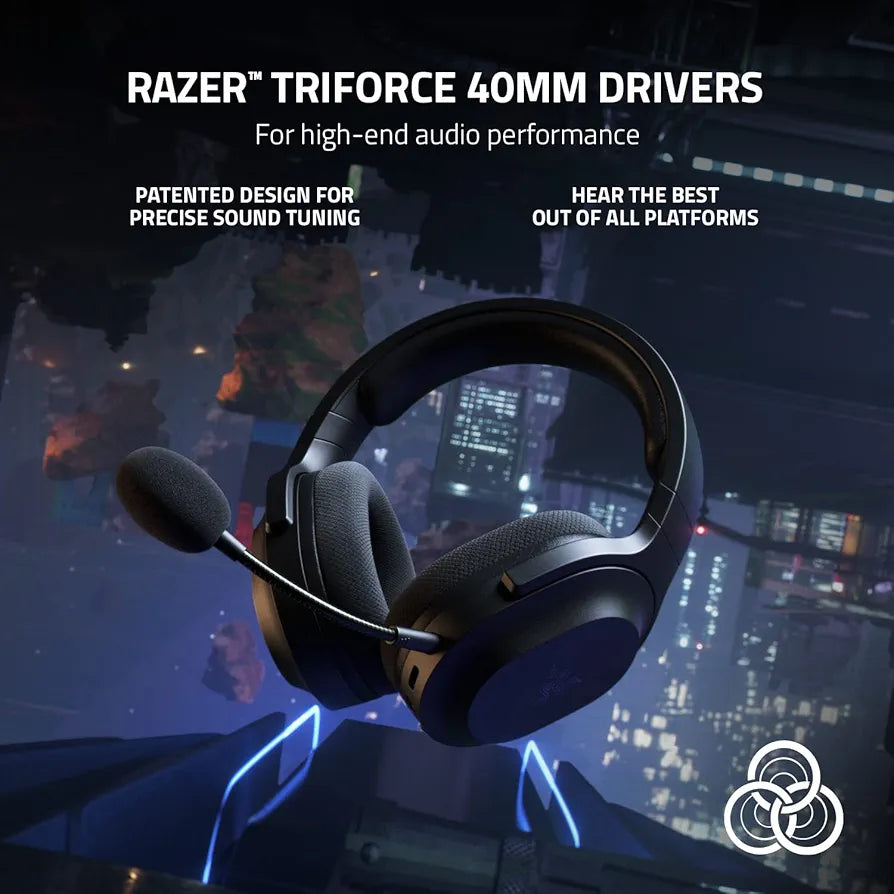 Razer Barracuda X 2.4GHz Wireless + Bluetooth Gaming Headset For Moblie, PC, PlayStation, Switch 2, Android, iOS