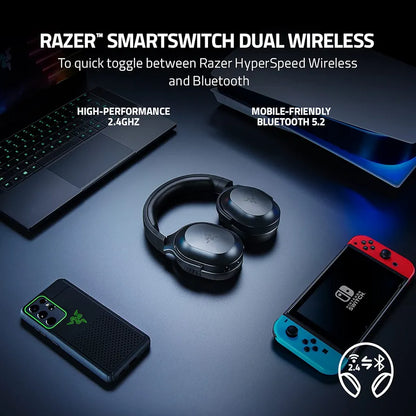 Razer Barracuda X 2.4GHz Wireless + Bluetooth Gaming Headset For Moblie, PC, PlayStation, Switch 2, Android, iOS