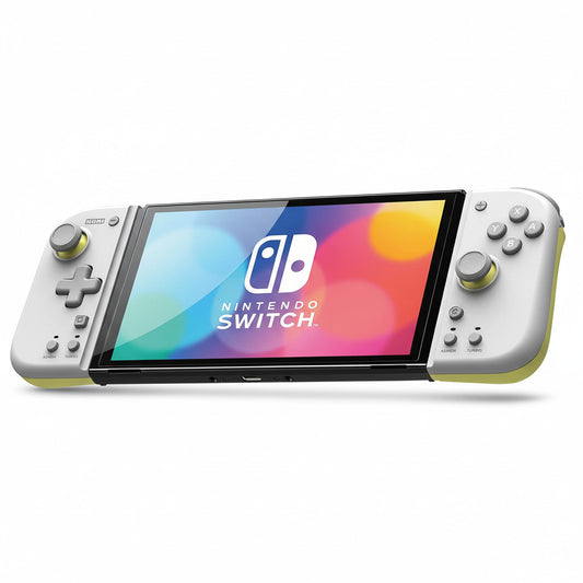 Hori Split Pad Compact Handheld Controller for Nintendo Switch - Light Gray & Yellow HORI