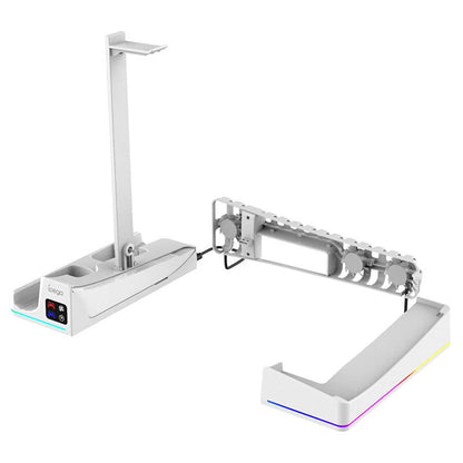 IPEGA RGB Horizontal Cooling Stand with Charging Station & Headset Holder For PS5 Slim & Pro IPEGA