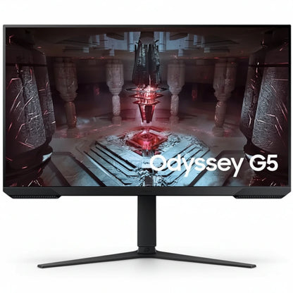 Gaming monitor with 'Odyssey G5' branding on a white background