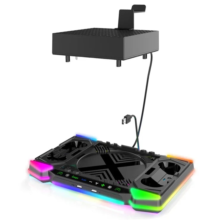 Ipega Xbox Series X Multi-function RGB Stand with Charging Dock, RGB Cooling Fan; Game Storage & Headphone Stand - PG-XBX023S IPEGA