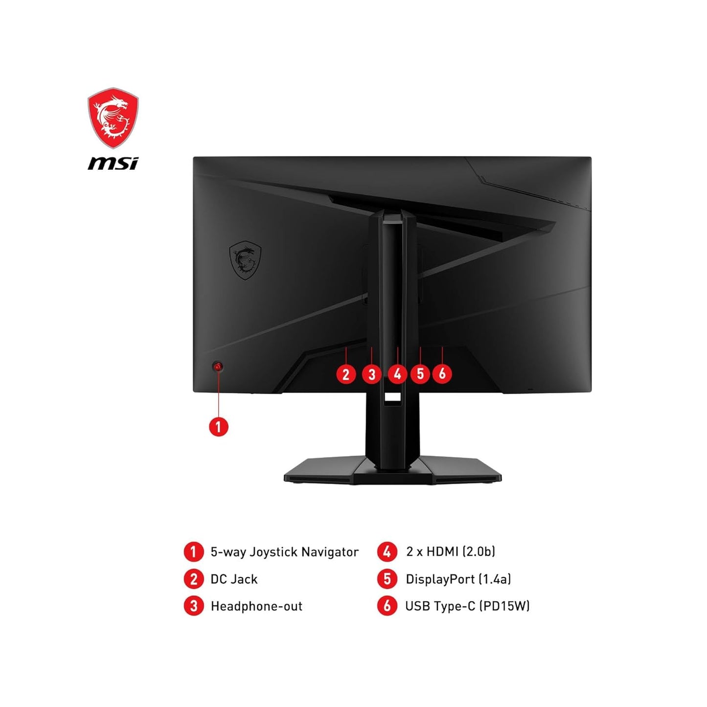 MSI G274QPF E2 27 Inch 2K WQHD Gaming Monitor - 2560 x 1440 Rapid IPS Panel, 180 Hz / 1ms, 119% sRGB Colour Gamut, Display HDR 400, Adjustable Stand