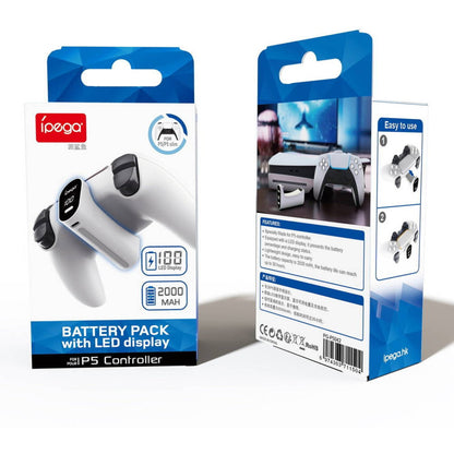 IPEGA 2000mAh External Battery Pack with LED Display For PS5 Controllers - PG-P5042 IPEGA