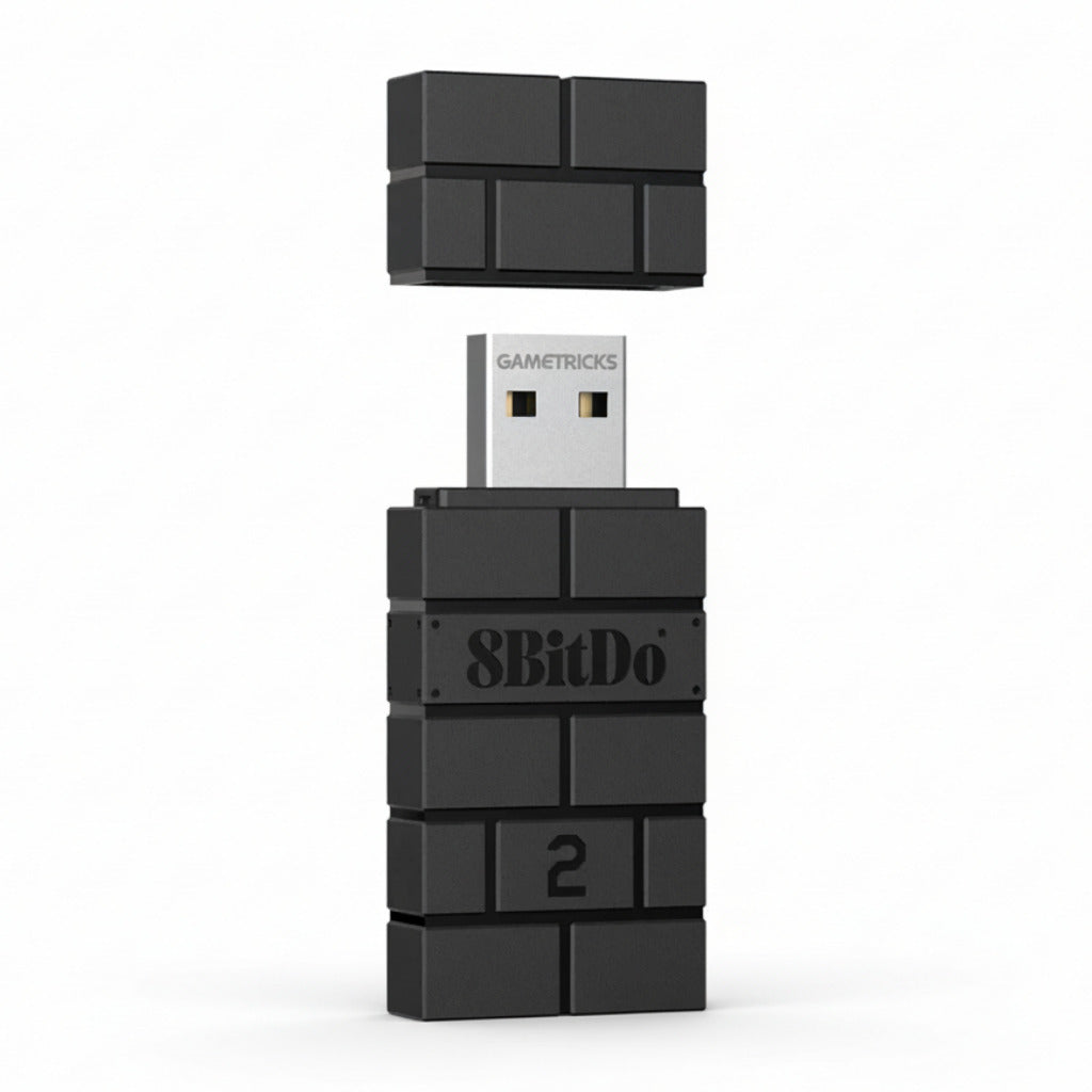 8Bitdo Wireless USB Adapter 2 for Switch, Windows, Mac, Raspberry Pi & Steam Deck - Compatible with Xbox, PS5 Controllers 8Bitdo