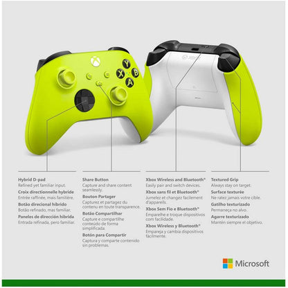 Xbox Wireless Controller – Electric Volt for Xbox Series X|S, Xbox One, and Windows Devices MICROSOFT