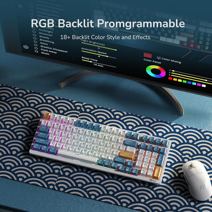 Royal Kludge RK98 RGB Tri - Mode Mechanical Keyboard - gametricks