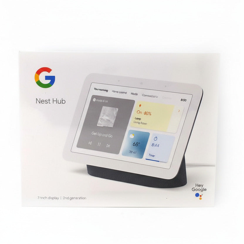 Google Nest Hub device on a white background