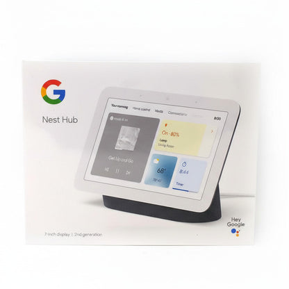 Google Nest Hub device on a white background