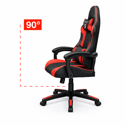 Shadow power gaming chair with massage and foot rest - adjustable height - gametricks