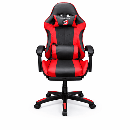 Shadow power gaming chair with massage and foot rest - adjustable height - gametricks