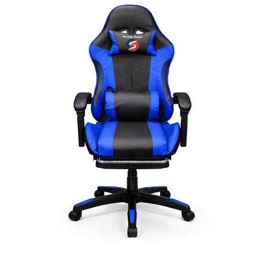 Shadow power gaming chair with massage and foot rest - adjustable height - gametricks