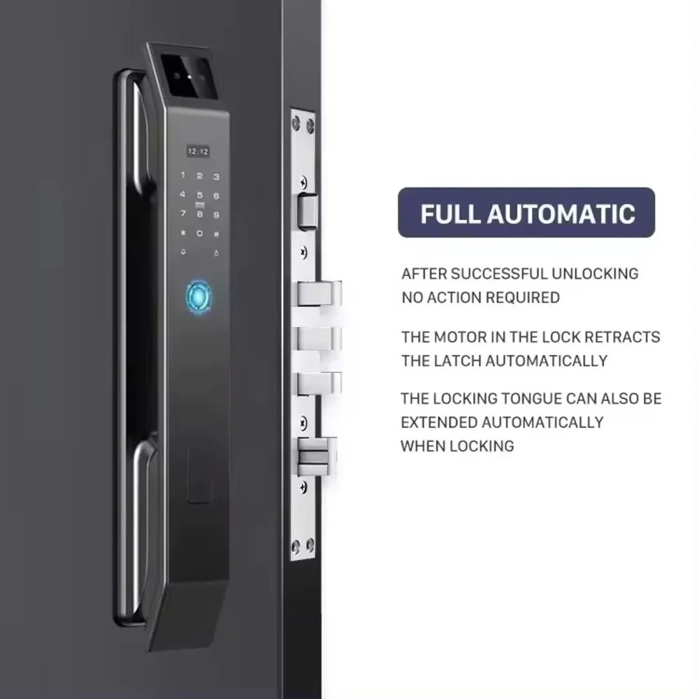 Smart Digital Door Lock D-210 with 3D Face Recognition & Fingerprint Access - gametricks