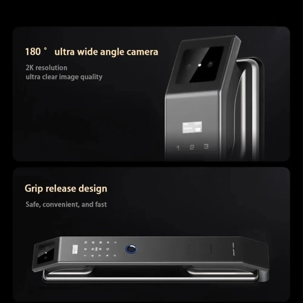 Smart Digital Door Lock D - 210 with 3D Face Recognition & Fingerprint Access - gametricks