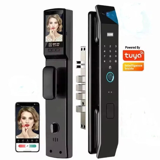 Smart Digital Door Lock D - 210 with 3D Face Recognition & Fingerprint Access - gametricks