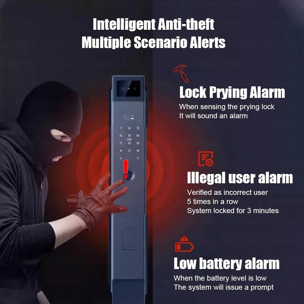 Smart Digital Door Lock D-210 with 3D Face Recognition & Fingerprint Access - gametricks