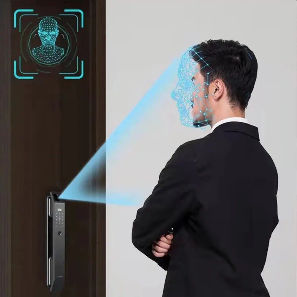 Smart Digital Door Lock D - 210 with 3D Face Recognition & Fingerprint Access - gametricks