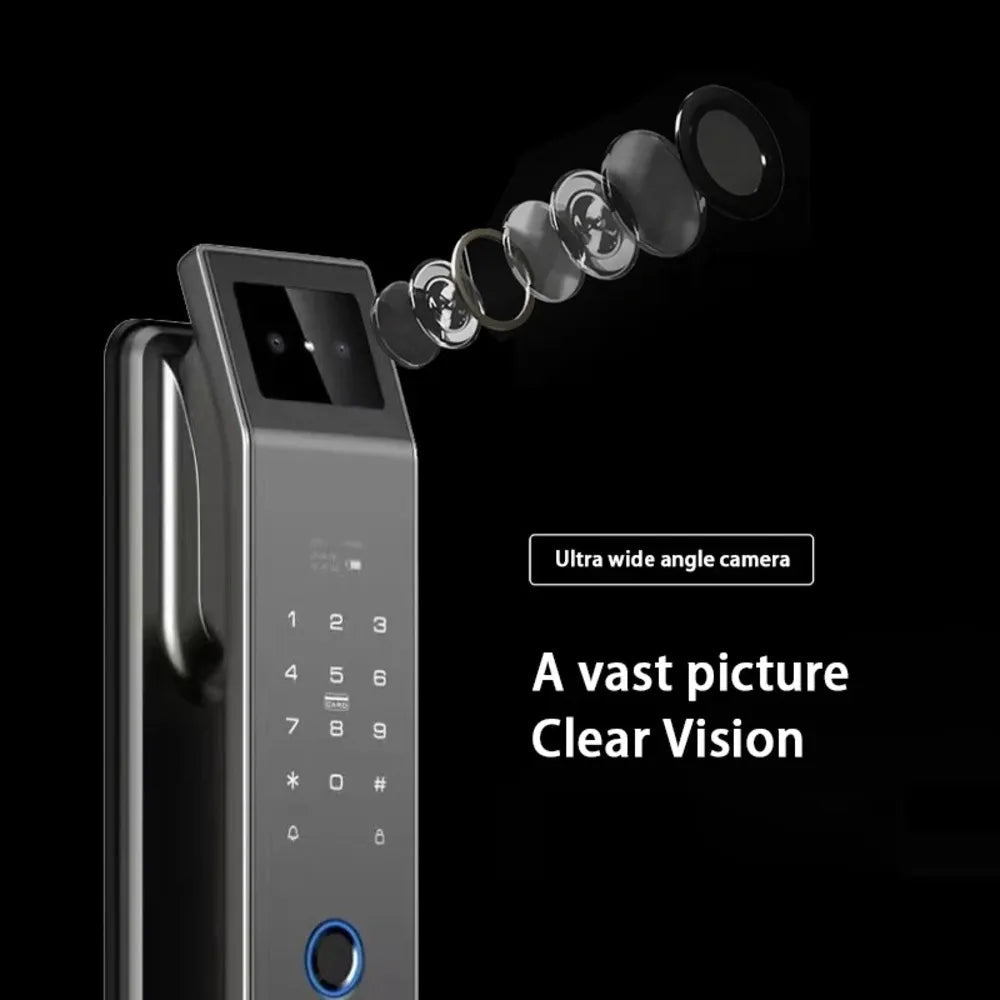 Smart Digital Door Lock D - 210 with 3D Face Recognition & Fingerprint Access - gametricks