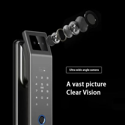 Smart Digital Door Lock D - 210 with 3D Face Recognition & Fingerprint Access - gametricks