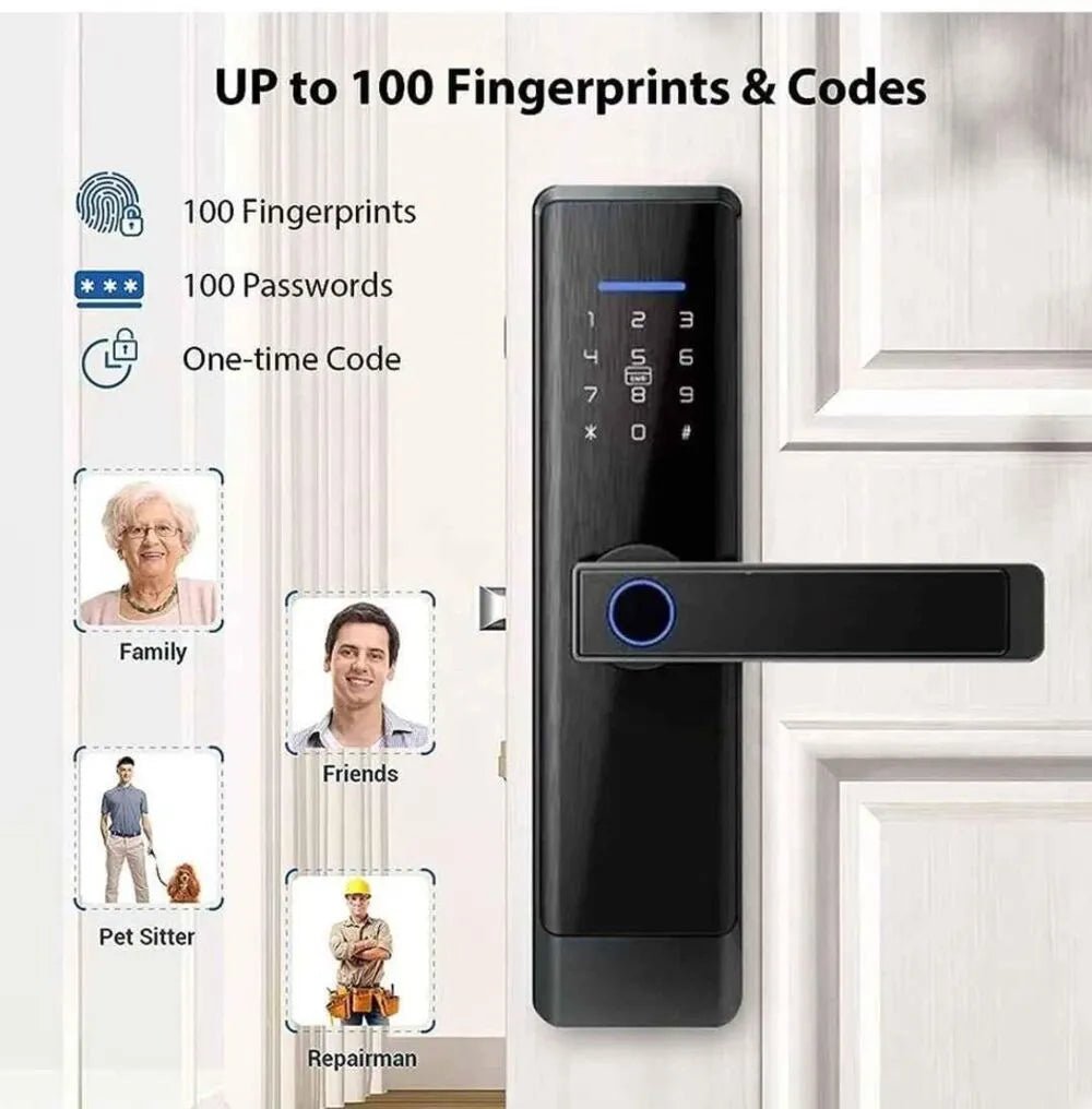 Smart Door Lock D-65 Biometric Fingerprint with Keyless Entry - gametricks