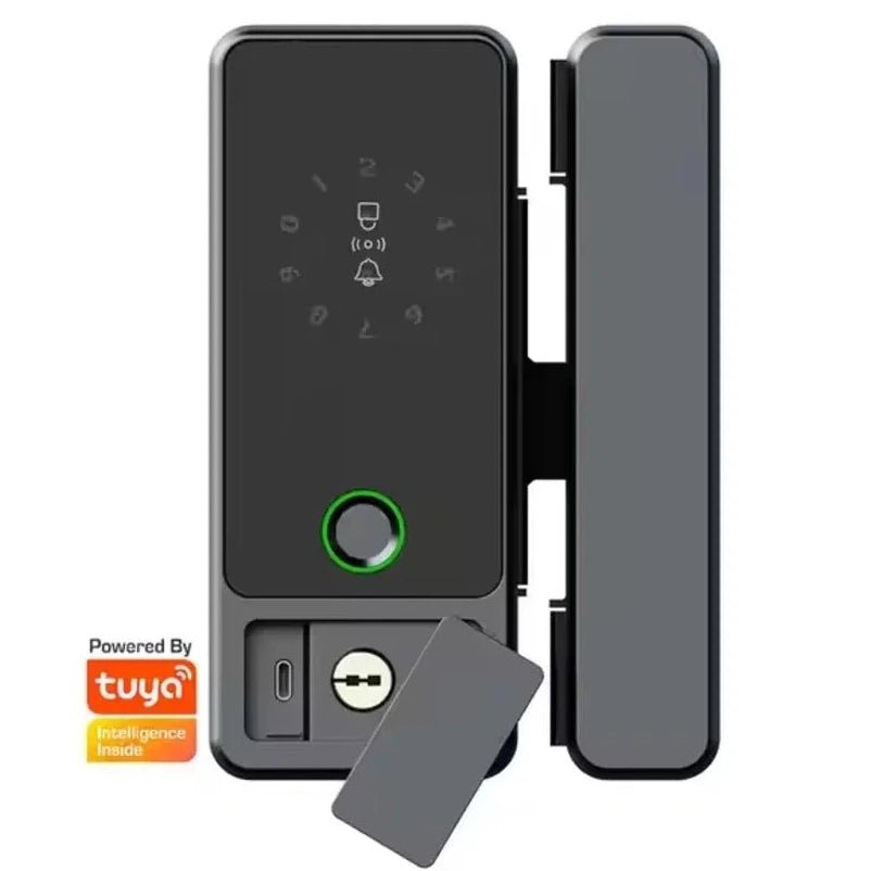Smart Fingerprint Entrance Door Lock D-46 for Modern Frameless Glass Doors - gametricks